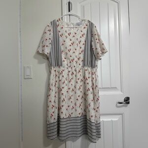 Floral and Striped Dress